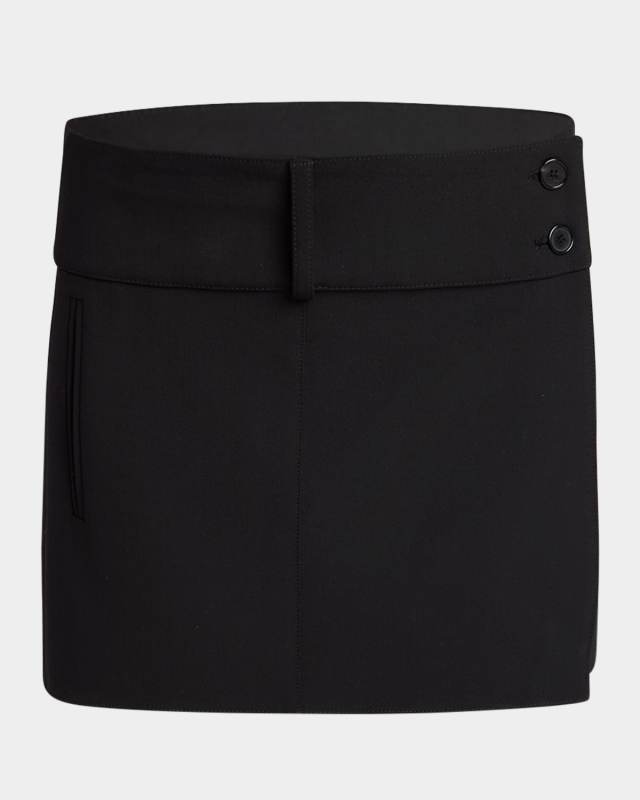 Belted Mini Wrap Skirt
